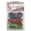 KIT 3 pz Funi Elastiche Diam 8MM L=1,50MT Colori Assortiti Doppio Gancio