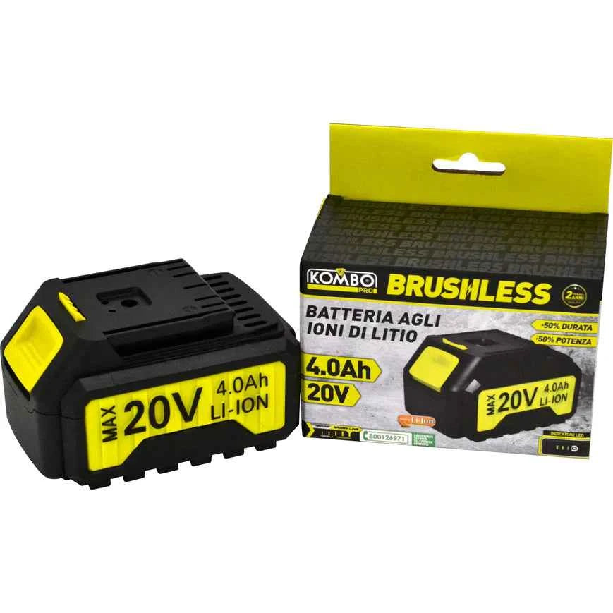 BATTERIA KOMBO PRO BRUSHLESS 4.0Ah 20V
