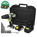 Kit Valigetta: Trapano Avvitatore a Percussione + Batteria 20V 2Ah e Caricatore + 13 Accessori