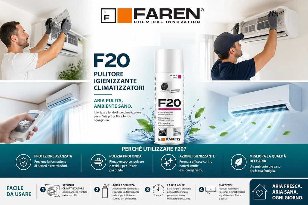 Faren F20 Spray Igienizzante per Climatizzatori