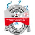 Flessibile Acciaio Cromato 1,5m Doppia Aggraffatura