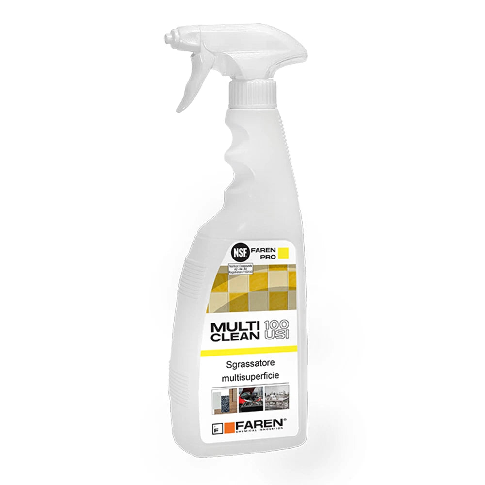 Sgrassatore Professionale Spray Multi Clean 100 Usi Faren