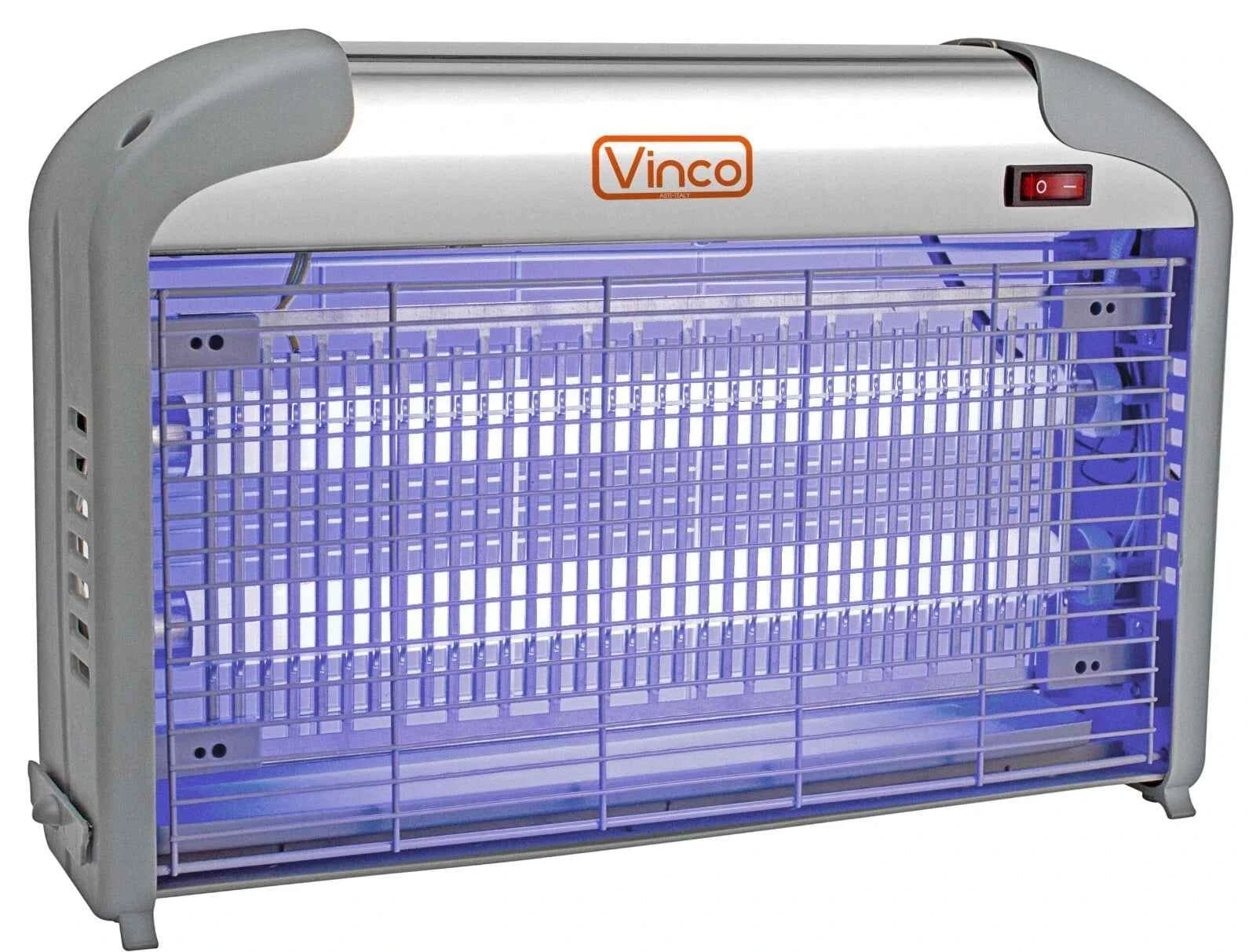 Zanzariera Elettrica 2 Lampade UV-A 20W - 230V Vinco 20250 Insetticida Elettrico